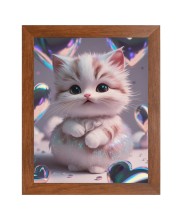 AI Funny AI Funny Cute Cat  Art Picture for Kids Art Picture for Kids - 10x14 inches, Brown Color - Perfect Wall Decor for Children's Room