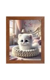 AI Funny AI Funny Cute Cat  Art Picture for Kids Art Picture for Kids - 10x14 inches, Brown Color - Perfect Wall Decor for Children's Room