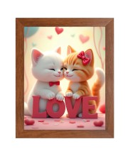 AI Funny AI Funny Cute Cat  Art Picture for Kids Art Picture for Kids - 10x14 inches, Brown Color - Perfect Wall Decor for Children's Room