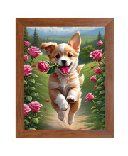 AI Funny AI Funny Cute Dog Art Picture for Kids Art Picture for Kids - 10x14 inches, Brown Color - Perfect Wall Decor for Children's Room