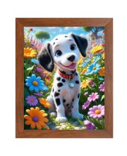AI Funny AI Funny Cute Dog Art Picture for Kids Art Picture for Kids - 10x14 inches, Brown Color - Perfect Wall Decor for Children's Room