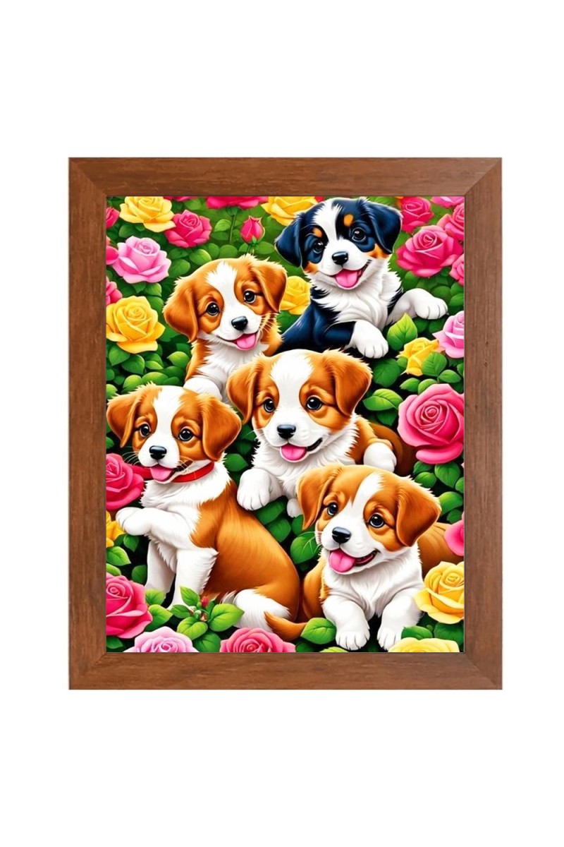 AI Funny AI Funny Cute Dog Art Picture for Kids Art Picture for Kids - 10x14 inches, Brown Color - Perfect Wall Decor for Children's Room