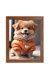AI Funny AI Funny Cute Dog Art Picture for Kids Art Picture for Kids - 10x14 inches, Brown Color - Perfect Wall Decor for Children's Room