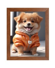 AI Funny AI Funny Cute Dog Art Picture for Kids Art Picture for Kids - 10x14 inches, Brown Color - Perfect Wall Decor for Children's Room