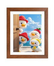 AI Funny AI Funny Cute Duck Art Picture for Kids Art Picture for Kids - 10x14 inches, Brown Color - Perfect Wall Decor for Children's Room