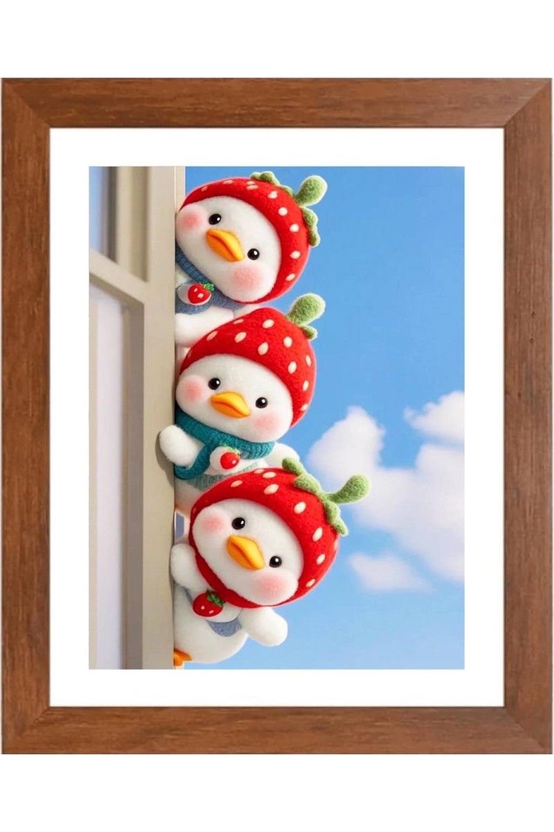 AI Funny AI Funny Cute Duck Art Picture for Kids Art Picture for Kids - 10x14 inches, Brown Color - Perfect Wall Decor for Children's Room