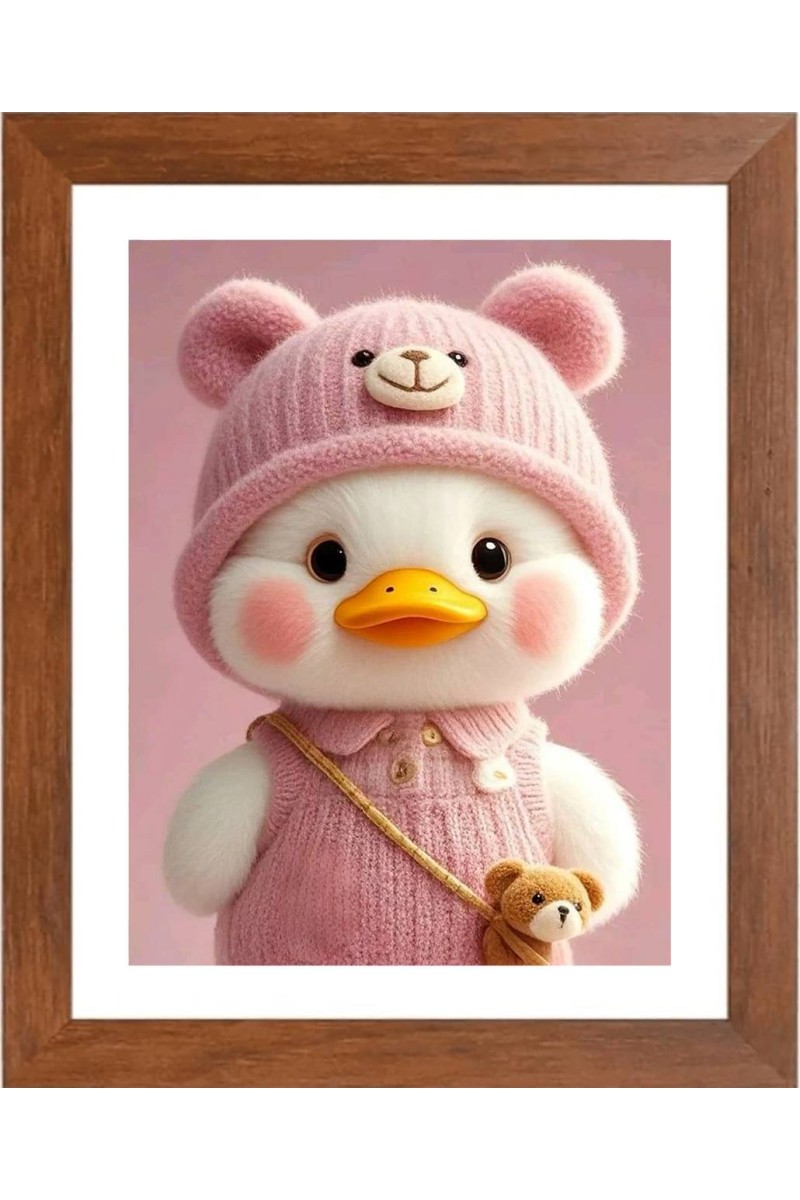 AI Funny AI Funny Cute Duck Art Picture for Kids Art Picture for Kids - 10x14 inches, Brown Color - Perfect Wall Decor for Children's Room