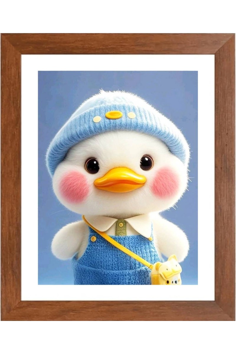 AI Funny AI Funny Cute Duck Art Picture for Kids Art Picture for Kids - 10x14 inches, Brown Color - Perfect Wall Decor for Children's Room