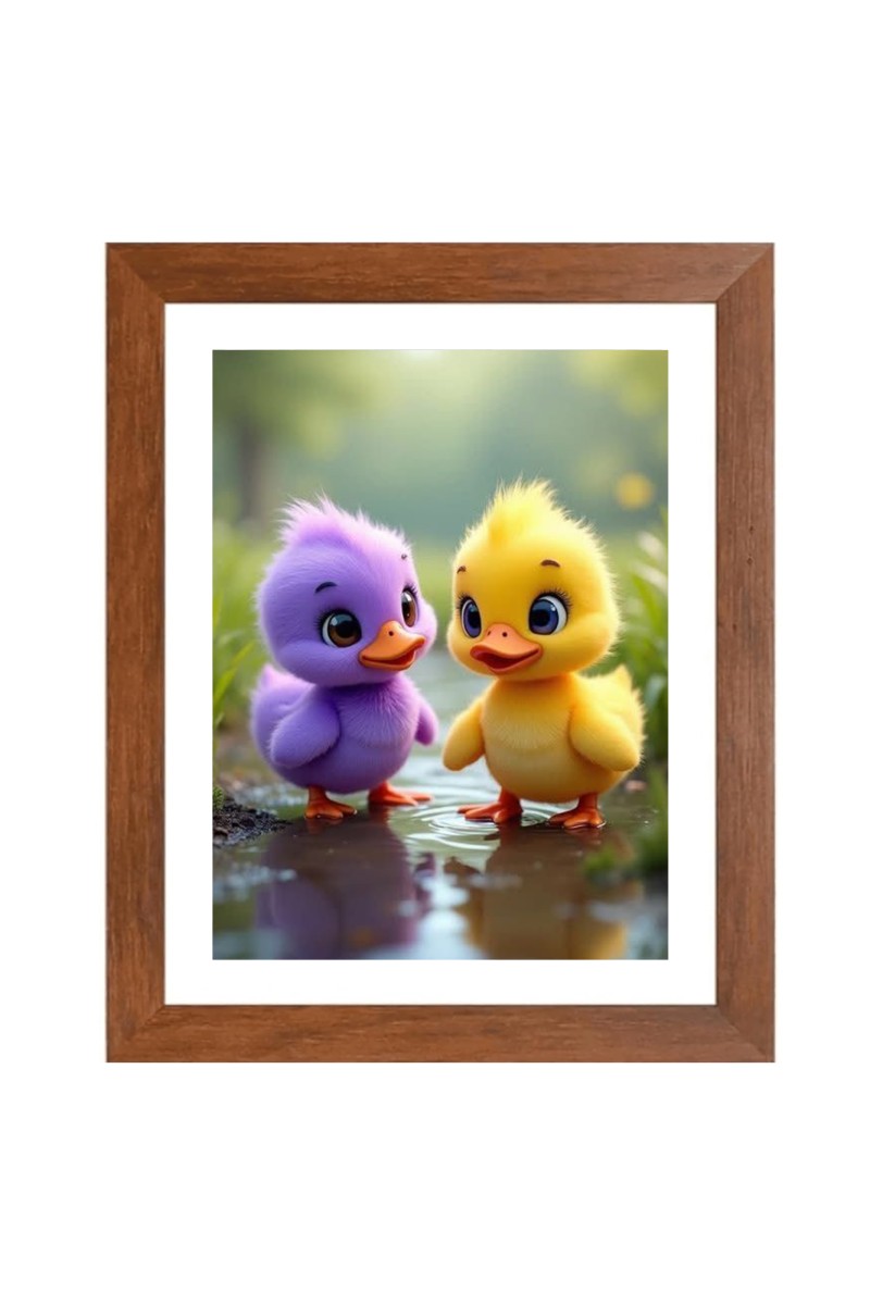 AI Funny AI Funny Cute Duck Art Picture for Kids Art Picture for Kids - 10x14 inches, Brown Color - Perfect Wall Decor for Children's Room