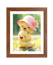 AI Funny AI Funny Cute Duck Art Picture for Kids Art Picture for Kids - 10x14 inches, Brown Color - Perfect Wall Decor for Children's Room