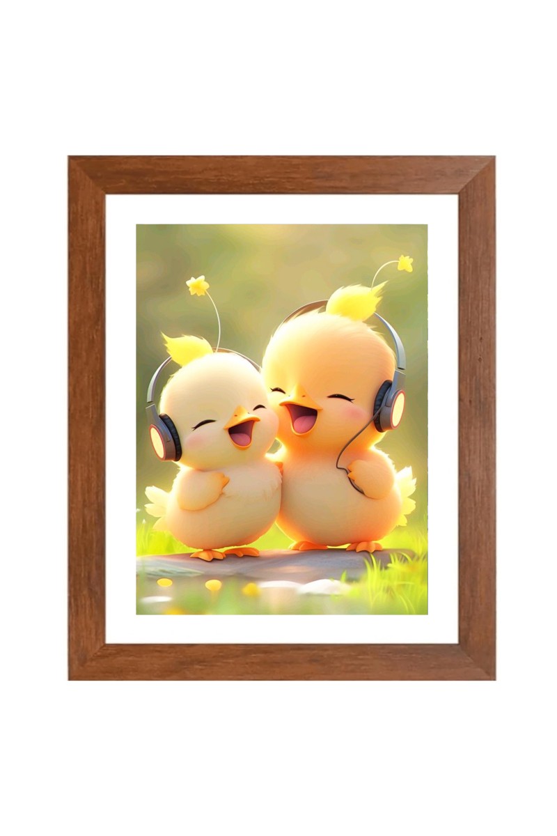 AI Funny AI Funny Cute Duck Art Picture for Kids Art Picture for Kids - 10x14 inches, Brown Color - Perfect Wall Decor for Children's Room