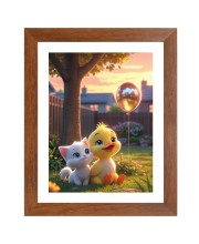 AI Funny AI Funny Cute Duck With Cute Cat Art Picture for Kids Art Picture for Kids - 10x14 inches, Brown Color - Perfect Wall Decor for Children's Room AI Funny AI Funny Cute Duck With Cute Cat Art Picture for Kids Art Picture for Kids - 10x14 inches, Brown Color - Perfect Wall Decor for Children's Room