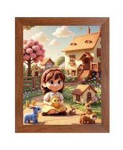 AI Funny AI Funny Cute Girls with Toy Art Picture for Kids Art Picture for Kids - 10x14 inches, Brown Color - Perfect Wall Decor for Children's Room AI Funny AI Funny Cute Girls with Toy Art Picture for Kids Art Picture for Kids - 10x14 inches, Brown Color - Perfect Wall Decor for Children's Room
