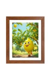 AI Funny AI Funny cute lemon Art Picture for Kids Art Picture for Kids - 10x14 inches, Brown Color - Perfect Wall Decor for Children's Room