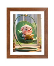 AI Funny AI Funny Cute pigyy Art Picture for Kids Art Picture for Kids - 10x14 inches, Brown Color - Perfect Wall Decor for Children's Room