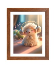 AI Funny AI Funny cute sheep Art Picture for Kids Art Picture for Kids - 10x14 inches, Brown Color - Perfect Wall Decor for Children's Room