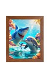 AI Funny AI Funny Dolphin Fish Art Picture for Kids Art Picture for Kids - 10x14 inches, Brown Color - Perfect Wall Decor for Children's Room AI Funny AI Funny Dolphin Fish Art Picture for Kids Art Picture for Kids - 10x14 inches, Brown Color - Perfect Wall Decor for Children's Room