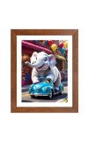 AI Funny AI Funny Elephant Art Picture for Kids Art Picture for Kids - 10x14 inches, Brown Color - Perfect Wall Decor for Children's Room