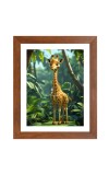 AI Funny AI Funny Giraffe  Art Picture for Kids Art Picture for Kids - 10x14 inches, Brown Color - Perfect Wall Decor for Children's Room