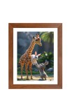 AI Funny AI Funny Giraffe  Art Picture for Kids Art Picture for Kids - 10x14 inches, Brown Color - Perfect Wall Decor for Children's Room