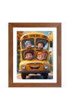 AI Funny AI Funny Kids With School Bus Art Picture for Kids Art Picture for Kids - 10x14 inches, Brown Color - Perfect Wall Decor for Children's Room AI Funny AI Funny Kids With School Bus Art Picture for Kids Art Picture for Kids - 10x14 inches, Brown Color - Perfect Wall Decor for Children's Room
