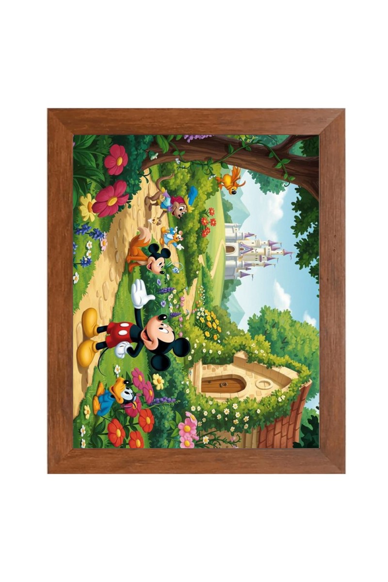 AI Funny AI Funny Micky Mouse  Art Picture for Kids Art Picture for Kids - 10x14 inches, Brown Color - Perfect Wall Decor for Children's Room