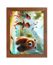 AI Funny AI Funny Polar bear with kid Art Picture for Kids Art Picture for Kids - 10x14 inches, Brown Color - Perfect Wall Decor for Children's Room AI Funny AI Funny Polar bear with kid Art Picture for Kids Art Picture for Kids - 10x14 inches, Brown Color - Perfect Wall Decor for Children's Room