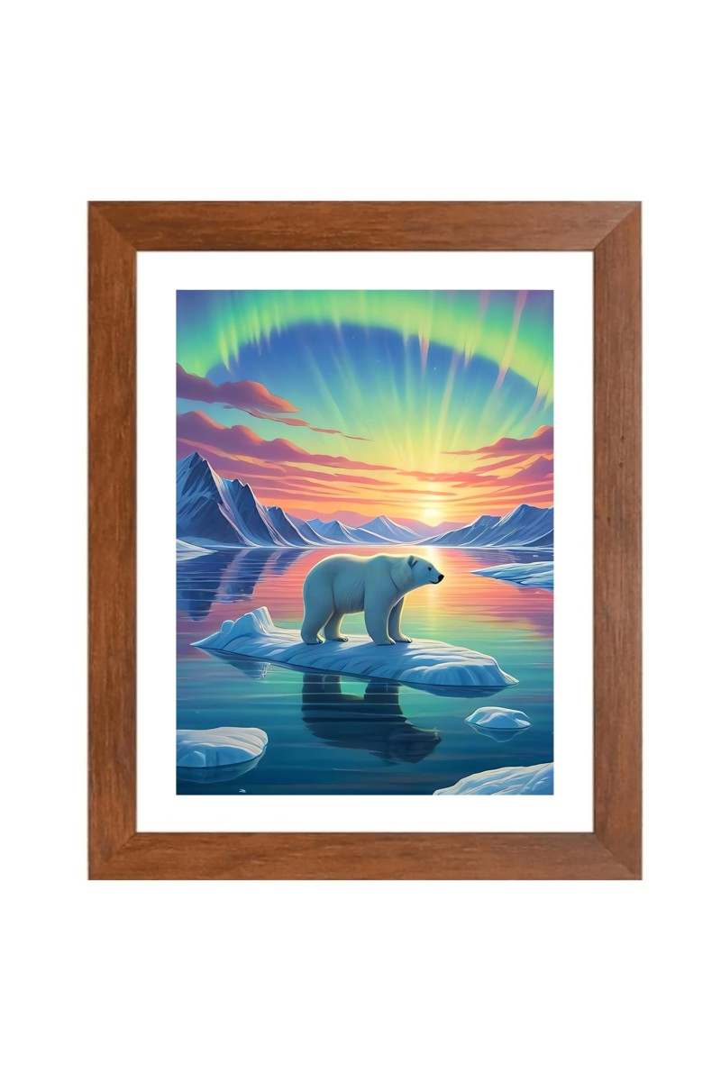 AI Funny AI Funny Polar bear Art Picture for Kids Art Picture for Kids - 10x14 inches, Brown Color - Perfect Wall Decor for Children's Room