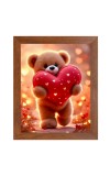 AI Funny AI Funny Teddy bear  Art Picture for Kids Art Picture for Kids - 10x14 inches, Brown Color - Perfect Wall Decor for Children's Room