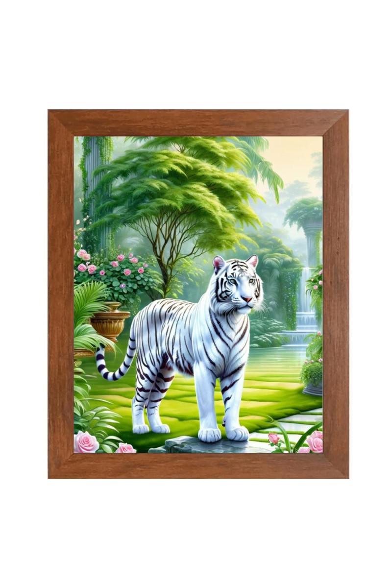 AI Funny AI Funny Tiger  Art Picture for Kids Art Picture for Kids - 10x14 inches, Brown Color - Perfect Wall Decor for Children's Room