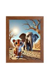 AI Funny AI Funny Tiger and Elephant Art Picture for Kids Art Picture for Kids - 10x14 inches, Brown Color - Perfect Wall Decor for Children's Room AI Funny AI Funny Tiger and Elephant Art Picture for Kids Art Picture for Kids - 10x14 inches, Brown Color - Perfect Wall Decor for Children's Room