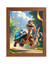 AI Funny AI Funny Turtle with Squirrel Art Picture for Kids Art Picture for Kids - 10x14 inches, Brown Color - Perfect Wall Decor for Children's Room AI Funny AI Funny Turtle with Squirrel Art Picture for Kids Art Picture for Kids - 10x14 inches, Brown Color - Perfect Wall Decor for Children's Room