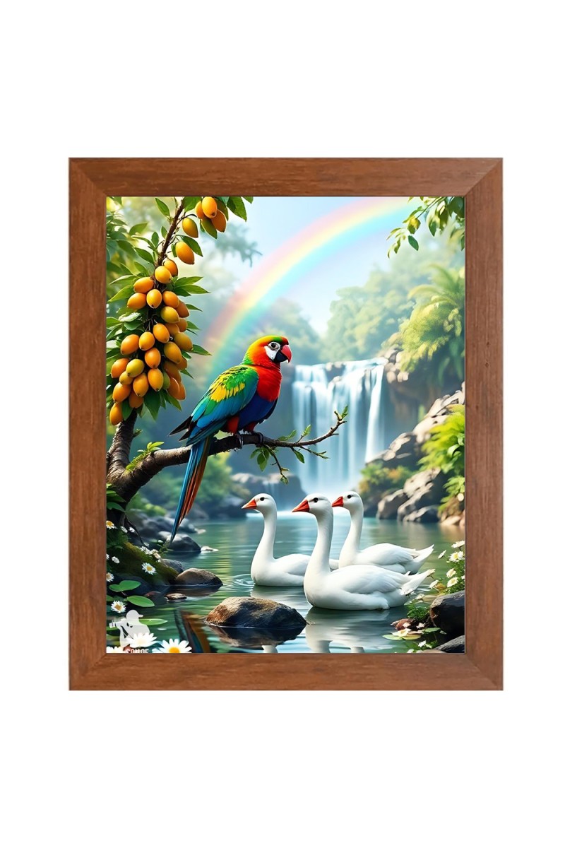 AI Funny AI Funny Birds Art Picture for Kids Art Picture for Kids - 10x14 inches, Brown Color - Perfect Wall Decor for Children's Room