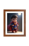 AI Funny AI Funny cute baby Superman  Art Picture for Kids Art Picture for Kids - 10x14 inches, Brown Color - Perfect Wall Decor for Children's Room