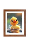 AI Funny AI Funny Cute Duck Art Picture for Kids Art Picture for Kids - 10x14 inches, Brown Color - Perfect Wall Decor for Children's Room