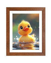 AI Funny AI Funny Cute Duck Art Picture for Kids Art Picture for Kids - 10x14 inches, Brown Color - Perfect Wall Decor for Children's Room