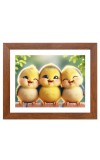 AI Funny AI Funny Cute Birds Art Picture for Kids Art Picture for Kids - 10x14 inches, Brown Color - Perfect Wall Decor for Children's Room