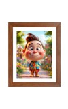 AI Funny AI Funny Cute Boy Art Picture for Kids Art Picture for Kids - 10x14 inches, Brown Color - Perfect Wall Decor for Children's Room