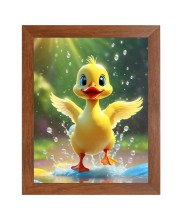 AI Funny AI Funny Cute Duck  Art Picture for Kids Art Picture for Kids - 10x14 inches, Brown Color - Perfect Wall Decor for Children's Room