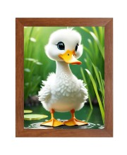 AI Funny AI Funny Cute Duck  Art Picture for Kids Art Picture for Kids - 10x14 inches, Brown Color - Perfect Wall Decor for Children's Room