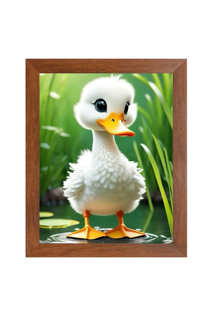 AI Funny AI Funny Cute Duck  Art Picture for Kids Art Picture for Kids - 10x14 inches, Brown Color - Perfect Wall Decor for Children's Room
