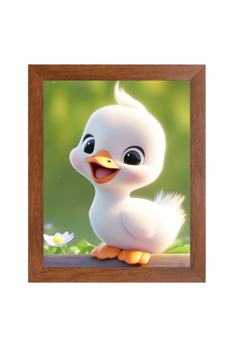 AI Funny AI Funny Cute Duck  Art Picture for Kids Art Picture for Kids - 10x14 inches, Brown Color - Perfect Wall Decor for Children's Room
