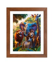 AI Funny AI Funny Cute Elephant , giraffe, zebra, Lion Art Picture for Kids Art Picture for Kids - 10x14 inches, Brown Color - Perfect Wall Decor for Children's Room AI Funny AI Funny Cute Elephant , giraffe, zebra, Lion Art Picture for Kids Art Picture for Kids - 10x14 inches, Brown Color - Perfect Wall Decor for Children's Room