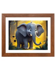 AI Funny AI Funny Cute Elephant Art Picture for Kids Art Picture for Kids - 10x14 inches, Brown Color - Perfect Wall Decor for Children's Room AI Funny AI Funny Cute Elephant Art Picture for Kids Art Picture for Kids - 10x14 inches, Brown Color - Perfect Wall Decor for Children's Room