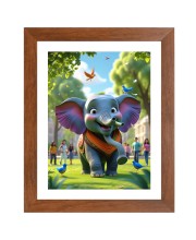 AI Funny AI Funny Cute Elephant Art Picture for Kids Art Picture for Kids - 10x14 inches, Brown Color - Perfect Wall Decor for Children's Room AI Funny AI Funny Cute Elephant Art Picture for Kids Art Picture for Kids - 10x14 inches, Brown Color - Perfect Wall Decor for Children's Room