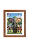 AI Funny AI Funny Cute Elephant With Kids Art Picture for Kids Art Picture for Kids - 10x14 inches, Brown Color - Perfect Wall Decor for Children's Room