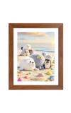 AI Funny AI Funny Cute penguins  Art Picture for Kids Art Picture for Kids - 10x14 inches, Brown Color - Perfect Wall Decor for Children's Room
