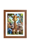 AI Funny AI Funny Cute Squirrel , giraffe Art Picture for Kids Art Picture for Kids - 10x14 inches, Brown Color - Perfect Wall Decor for Children's Room
