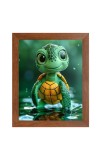 AI Funny AI Funny Cute Tortoise  Art Picture for Kids Art Picture for Kids - 10x14 inches, Brown Color - Perfect Wall Decor for Children's Room