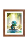 AI Funny AI Funny Cute Tortoise  Art Picture for Kids Art Picture for Kids - 10x14 inches, Brown Color - Perfect Wall Decor for Children's Room